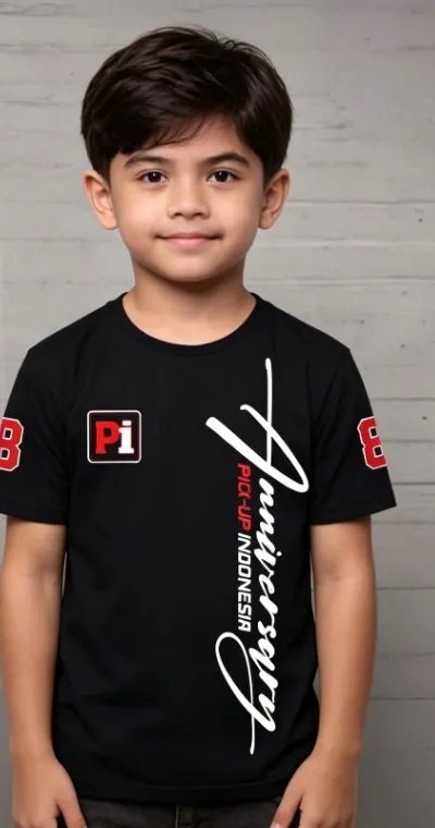 Kaos Anniversary Pi Anak2 Hitam